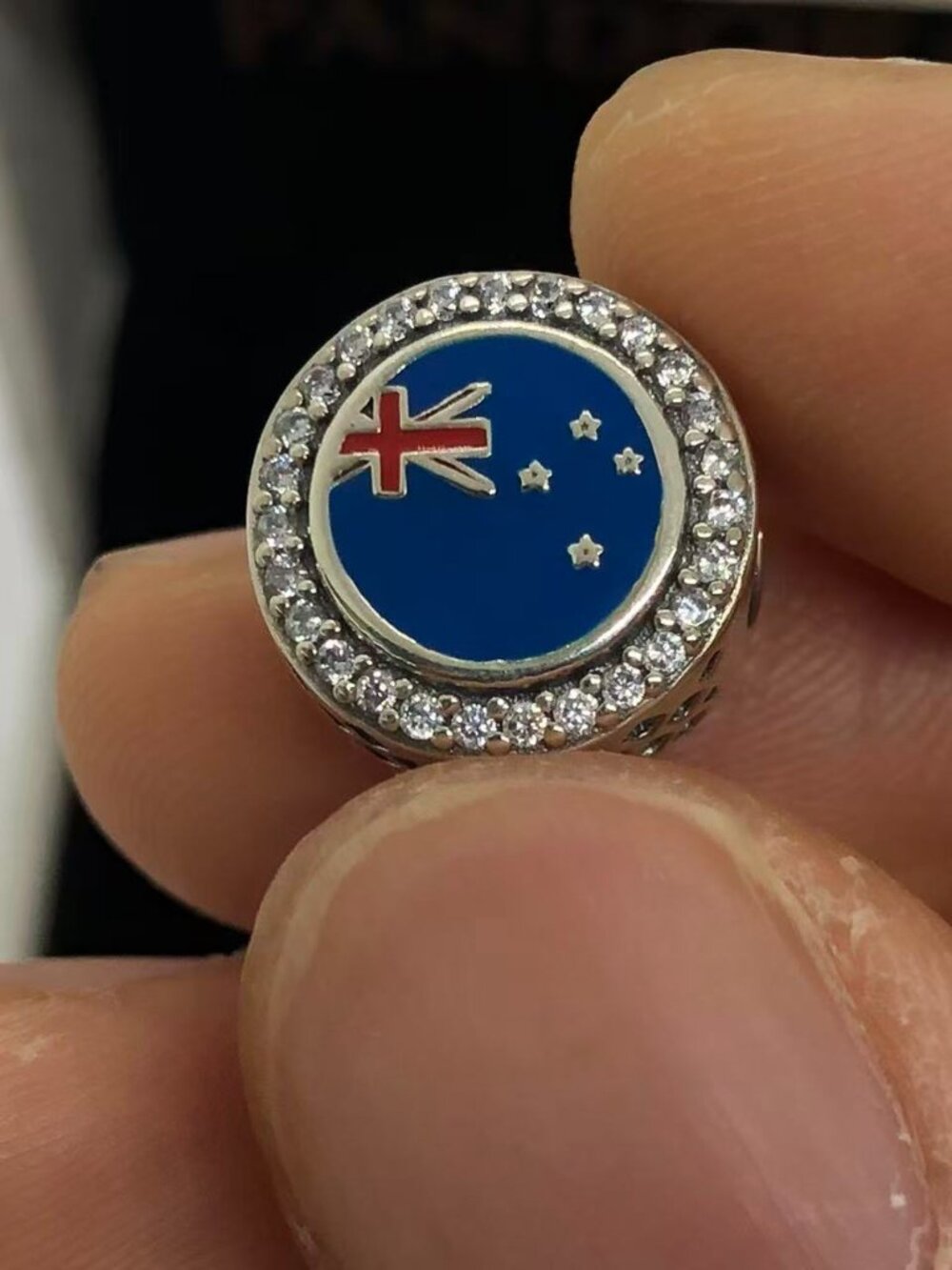✨🔥Pandora Exclusive Country of New Zealand Flag Moments Button Charm